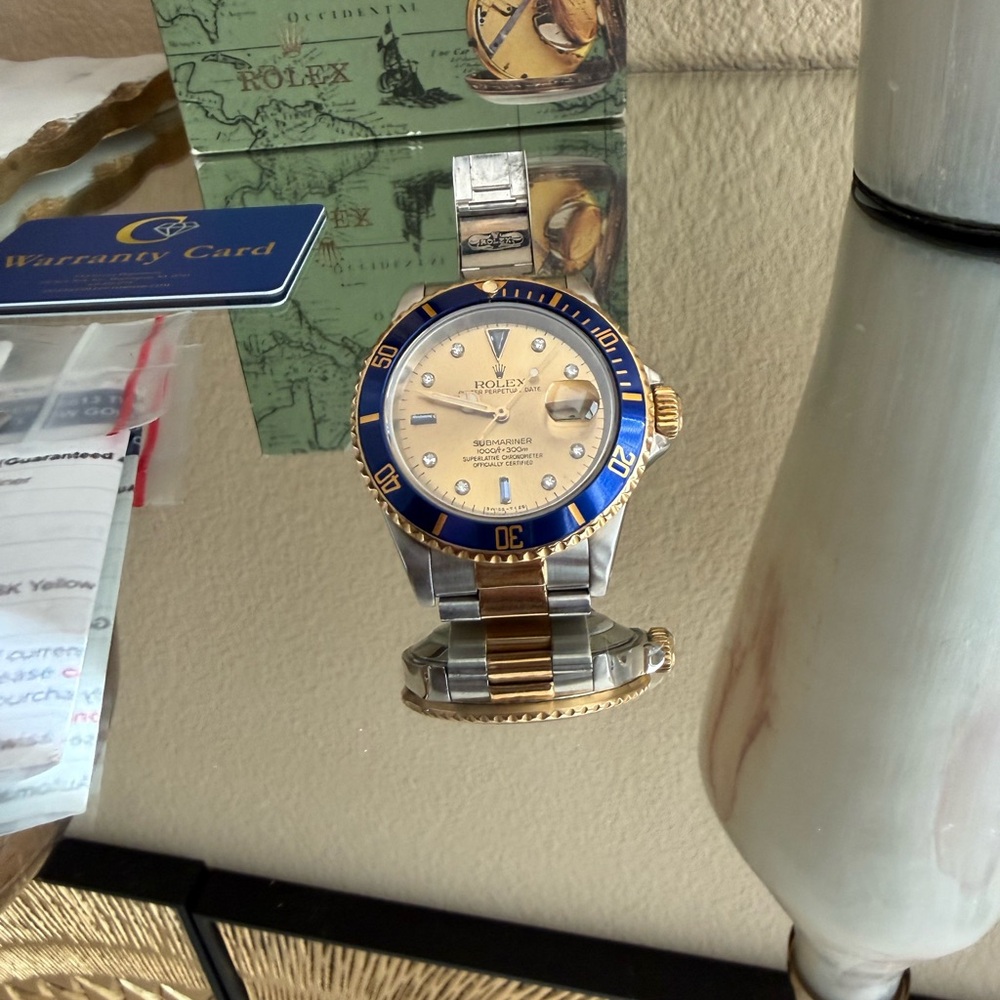 Rolex Submariner Two-Tone Blue and Gold Watch sold ♥️ - Picture 14 of 16